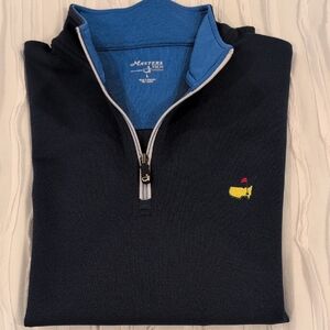 Men's Masters Tech  Navy Quarter Zip Size Large